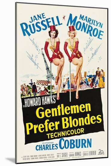 Gentlemen Prefer Blondes, 1953-null-Mounted Art Print