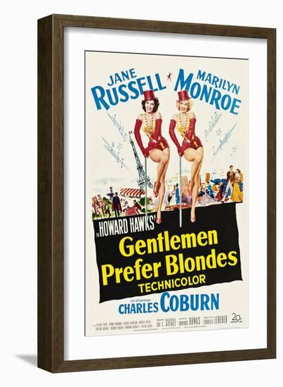 Gentlemen Prefer Blondes, 1953-null-Framed Premium Giclee Print