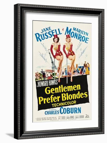 Gentlemen Prefer Blondes, 1953-null-Framed Premium Giclee Print