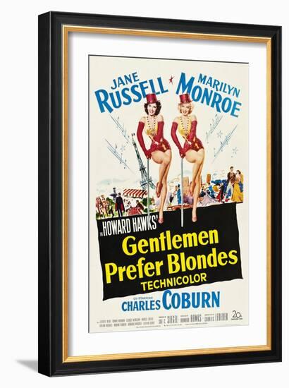 Gentlemen Prefer Blondes, 1953-null-Framed Premium Giclee Print