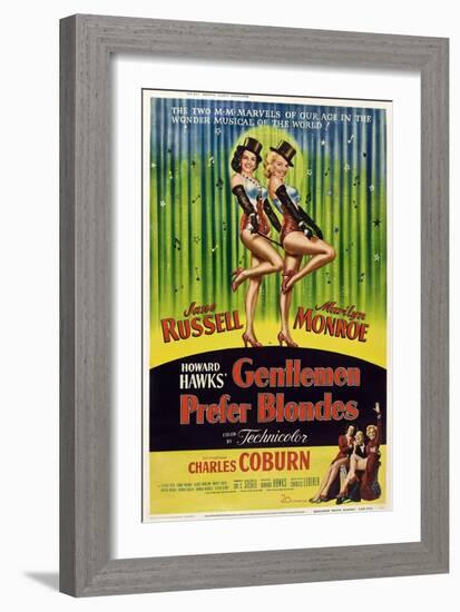 Gentlemen Prefer Blondes, 1953-null-Framed Premium Giclee Print