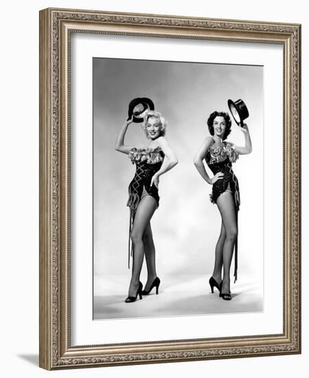 Gentlemen Prefer Blondes, Howard Hawks, Marilyn Monroe, Jane Russell, 1953-null-Framed Photo