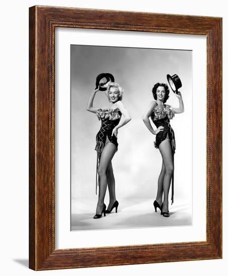 Gentlemen Prefer Blondes, Howard Hawks, Marilyn Monroe, Jane Russell, 1953-null-Framed Photo