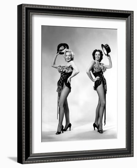 Gentlemen Prefer Blondes, Howard Hawks, Marilyn Monroe, Jane Russell, 1953-null-Framed Photo