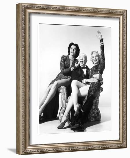 Gentlemen Prefer Blondes, Jane Russell, Charles Coburn, Marilyn Monroe, 1953-null-Framed Photo
