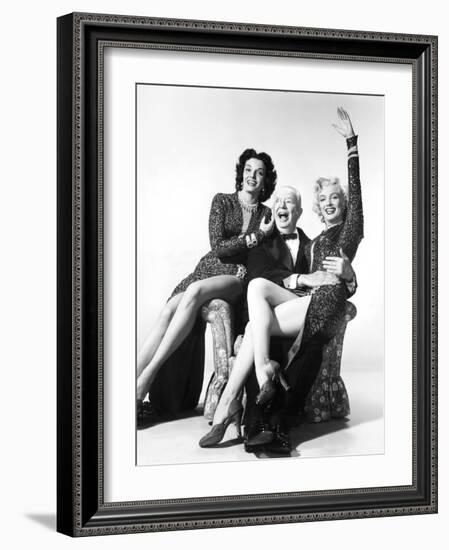 Gentlemen Prefer Blondes, Jane Russell, Charles Coburn, Marilyn Monroe, 1953-null-Framed Photo