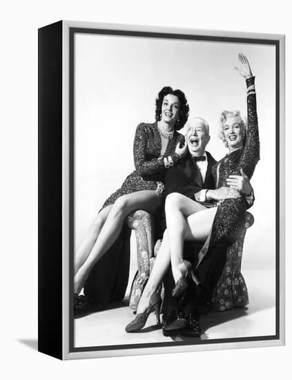 Gentlemen Prefer Blondes, Jane Russell, Charles Coburn, Marilyn Monroe, 1953-null-Framed Stretched Canvas