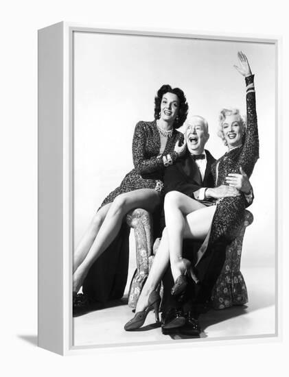 Gentlemen Prefer Blondes, Jane Russell, Charles Coburn, Marilyn Monroe, 1953-null-Framed Stretched Canvas