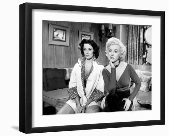 Gentlemen Prefer Blondes, Jane Russell, Marilyn Monroe, 1953-null-Framed Photo