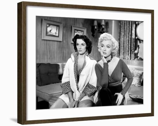 Gentlemen Prefer Blondes, Jane Russell, Marilyn Monroe, 1953-null-Framed Photo