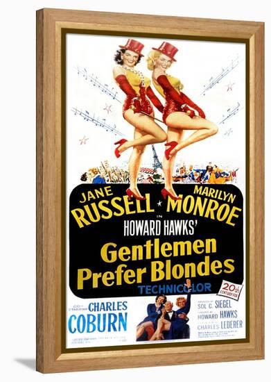 Gentlemen Prefer Blondes, Jane Russell, Marilyn Monroe, 1953-null-Framed Stretched Canvas