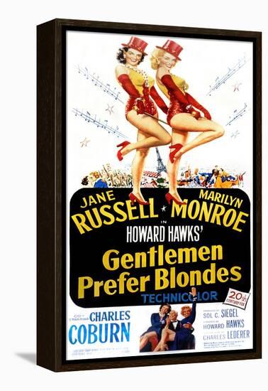 Gentlemen Prefer Blondes, Jane Russell, Marilyn Monroe, 1953-null-Framed Stretched Canvas