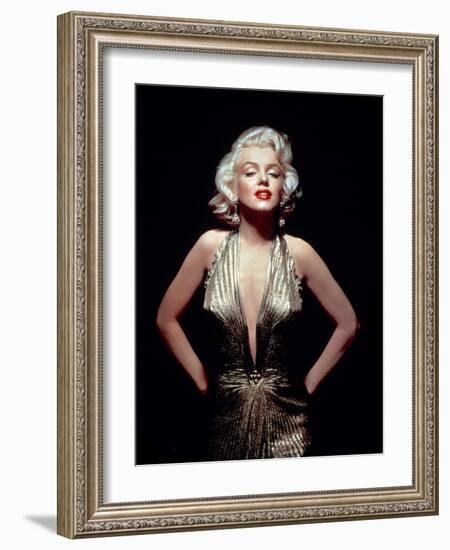 Gentlemen Prefer Blondes, Marilyn Monroe, Directed by Howard Hawks, 1953-null-Framed Photographic Print