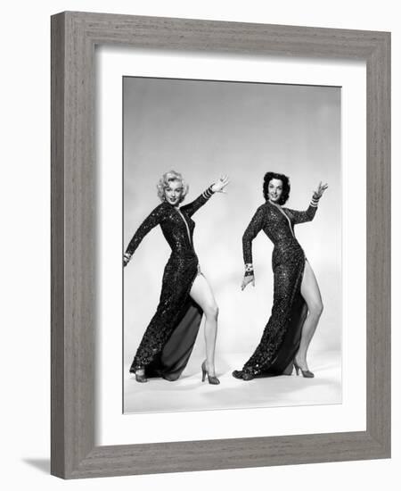 Gentlemen Prefer Blondes, Marilyn Monroe, Jane Russell, 1953-null-Framed Photo