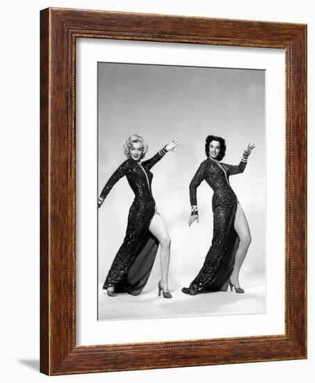 Gentlemen Prefer Blondes, Marilyn Monroe, Jane Russell, 1953-null-Framed Photo