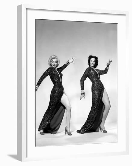 Gentlemen Prefer Blondes, Marilyn Monroe, Jane Russell, 1953-null-Framed Photo