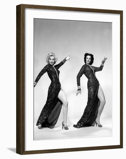 Gentlemen Prefer Blondes, Marilyn Monroe, Jane Russell, 1953-null-Framed Photo