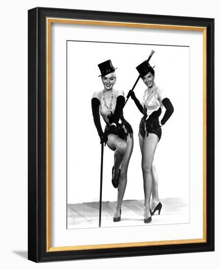 Gentlemen Prefer Blondes, Marilyn Monroe, Jane Russell, 1953-null-Framed Photo