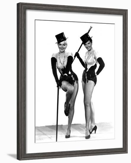 Gentlemen Prefer Blondes, Marilyn Monroe, Jane Russell, 1953-null-Framed Photo