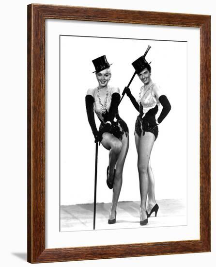 Gentlemen Prefer Blondes, Marilyn Monroe, Jane Russell, 1953-null-Framed Photo