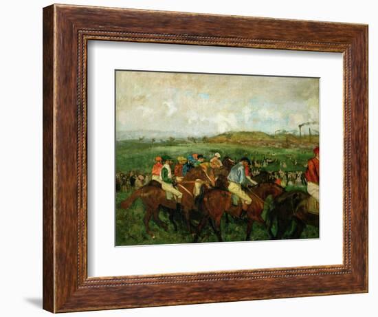 Gentlemen Race. Before the Departure, 1862-Edgar Degas-Framed Giclee Print