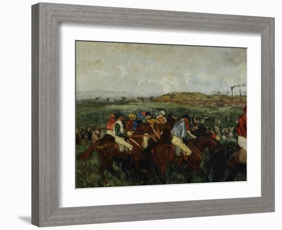 Gentlemen Race, Before the Start, c.1862-Edgar Degas-Framed Giclee Print