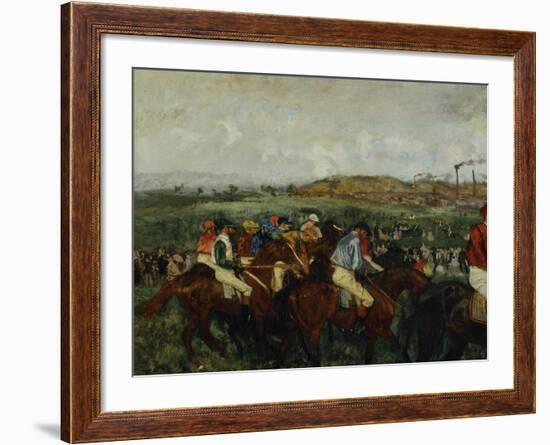 Gentlemen Race, Before the Start, c.1862-Edgar Degas-Framed Giclee Print