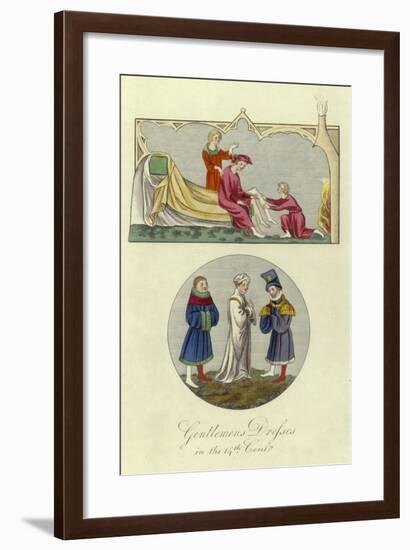 Gentlemen's Dresses in the 14th Century-null-Framed Giclee Print