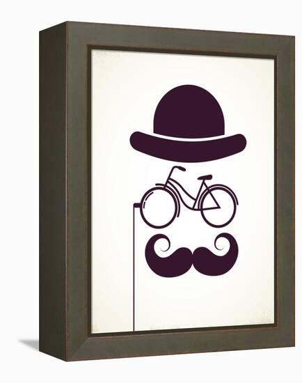 Gentlemen With Bicycle Eyeglass - Vintage Style Poster-Marish-Framed Stretched Canvas