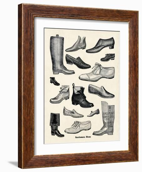 Gentlemens Shoes-The Vintage Collection-Framed Giclee Print