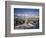 Gentoo Penguins on Wiencke Island, with Anvers Island in Distance, Antarctic Peninsula, Antarctica-Geoff Renner-Framed Photographic Print