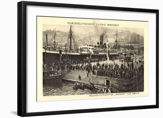 Genua, Norddeutscher Lloyd Bremen, Dampfer Goeben-null-Framed Giclee Print