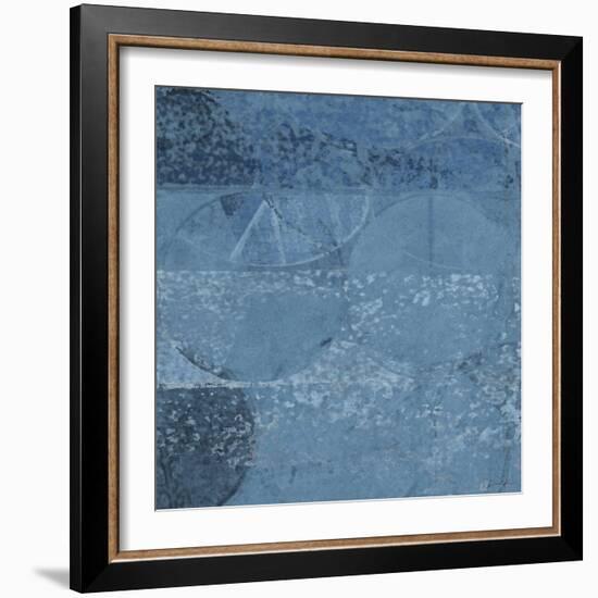 Geo Abstract Blue Hues-Denise Brown-Framed Art Print