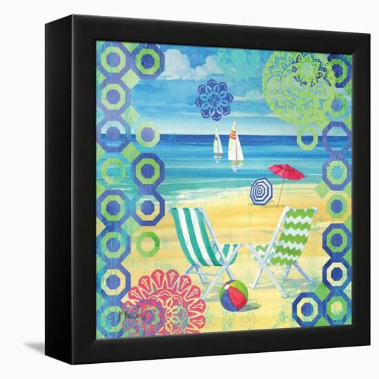 Geo Beach I-Paul Brent-Framed Stretched Canvas