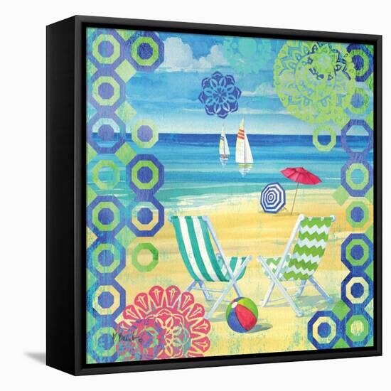 Geo Beach I-Paul Brent-Framed Stretched Canvas