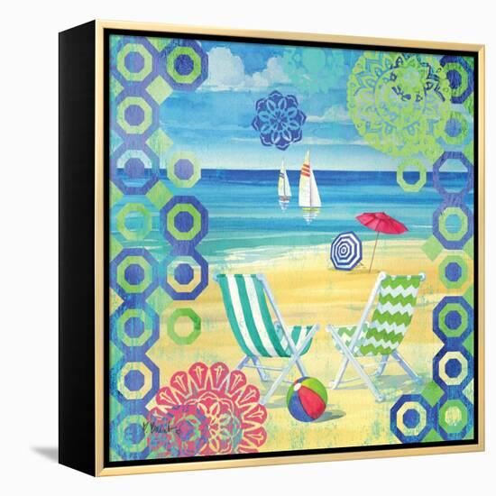 Geo Beach I-Paul Brent-Framed Stretched Canvas