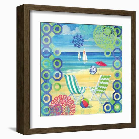 Geo Beach I-Paul Brent-Framed Art Print