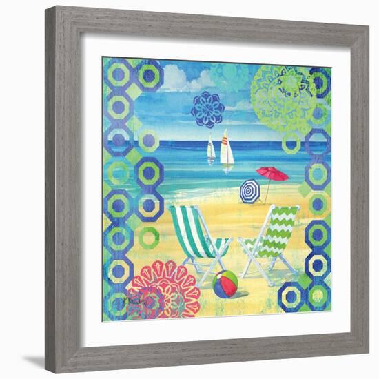 Geo Beach I-Paul Brent-Framed Art Print