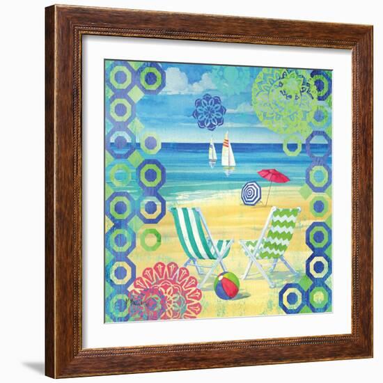 Geo Beach I-Paul Brent-Framed Art Print