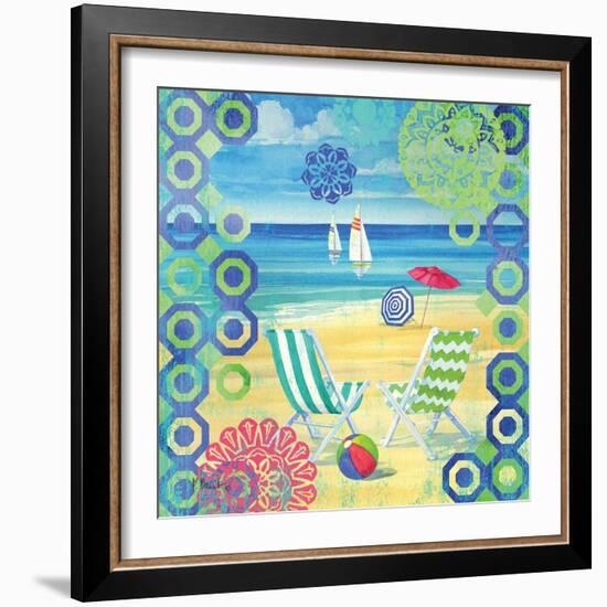 Geo Beach I-Paul Brent-Framed Art Print