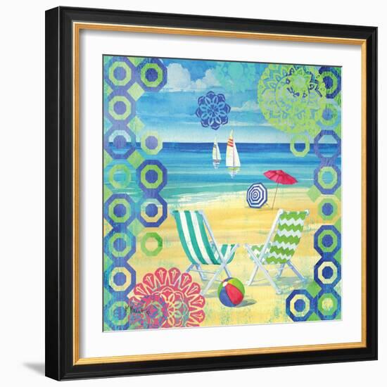 Geo Beach I-Paul Brent-Framed Art Print