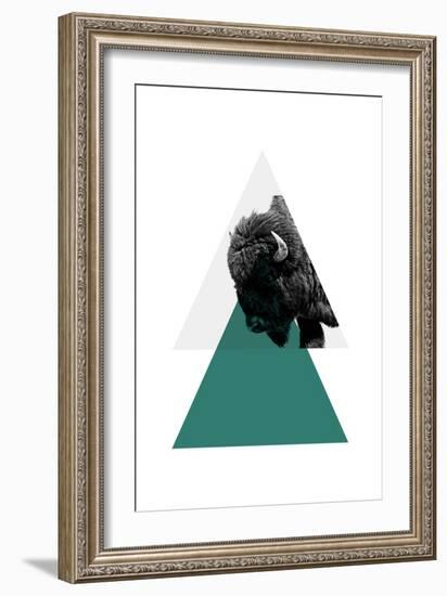 Geo Buffalo-Sisa Jasper-Framed Art Print