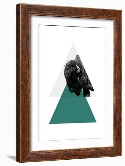 Geo Buffalo-Sisa Jasper-Framed Art Print