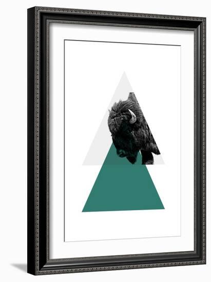Geo Buffalo-Sisa Jasper-Framed Art Print