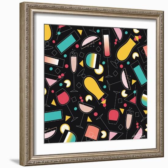 Geo Cocktails-Elizabeth Caldwell-Framed Giclee Print