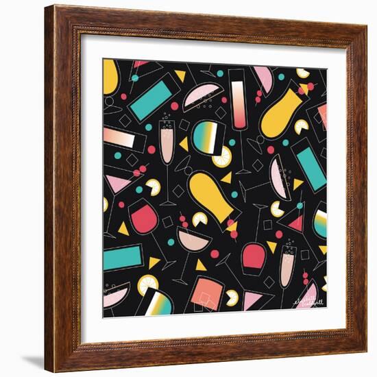 Geo Cocktails-Elizabeth Caldwell-Framed Giclee Print