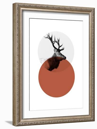 Geo Elk-Sisa Jasper-Framed Art Print