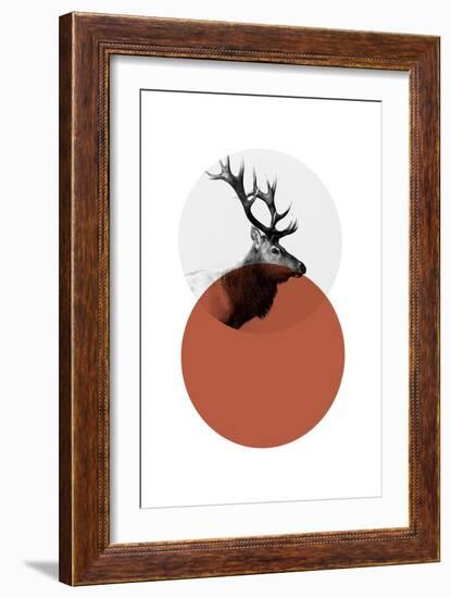 Geo Elk-Sisa Jasper-Framed Art Print