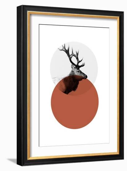 Geo Elk-Sisa Jasper-Framed Art Print