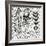 Geo Feathers III Zentangle-Sara Zieve Miller-Framed Art Print